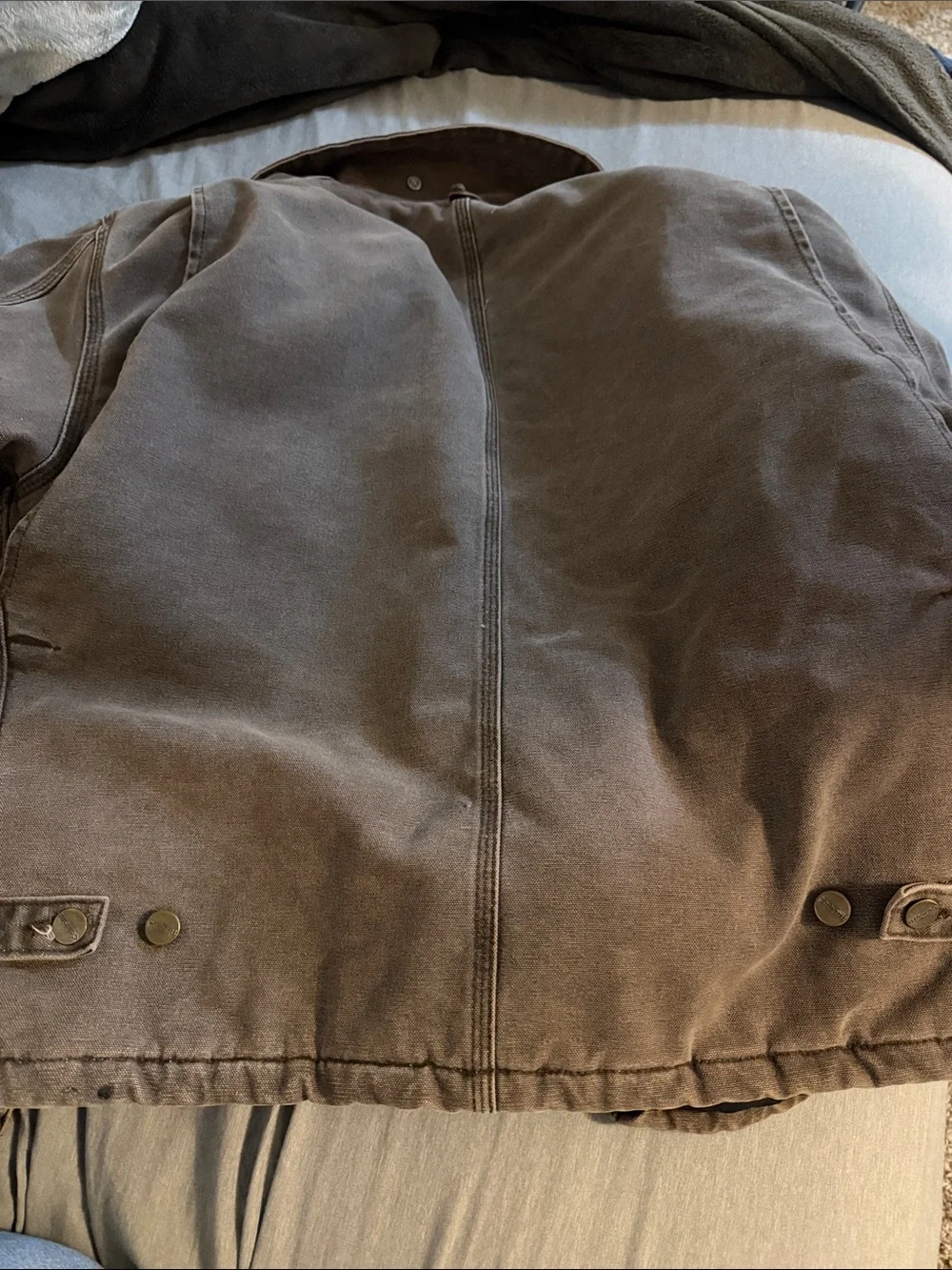 Vintage Carhartt Brown Duck Work Jacket with Corduroy Collar